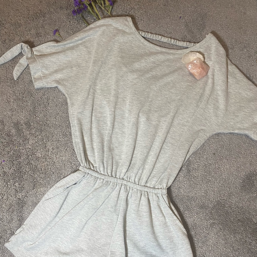 cozy gray romper